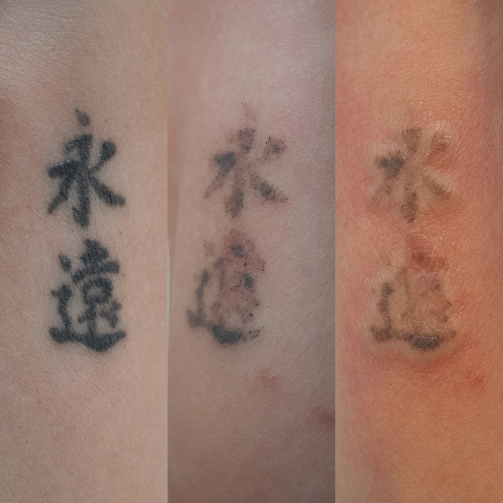Evolução — remoção de tatuagem